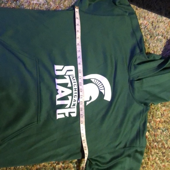 Michigan State Mens large sweatshirt/hoodie sports wear green color - Picture 5 of 8